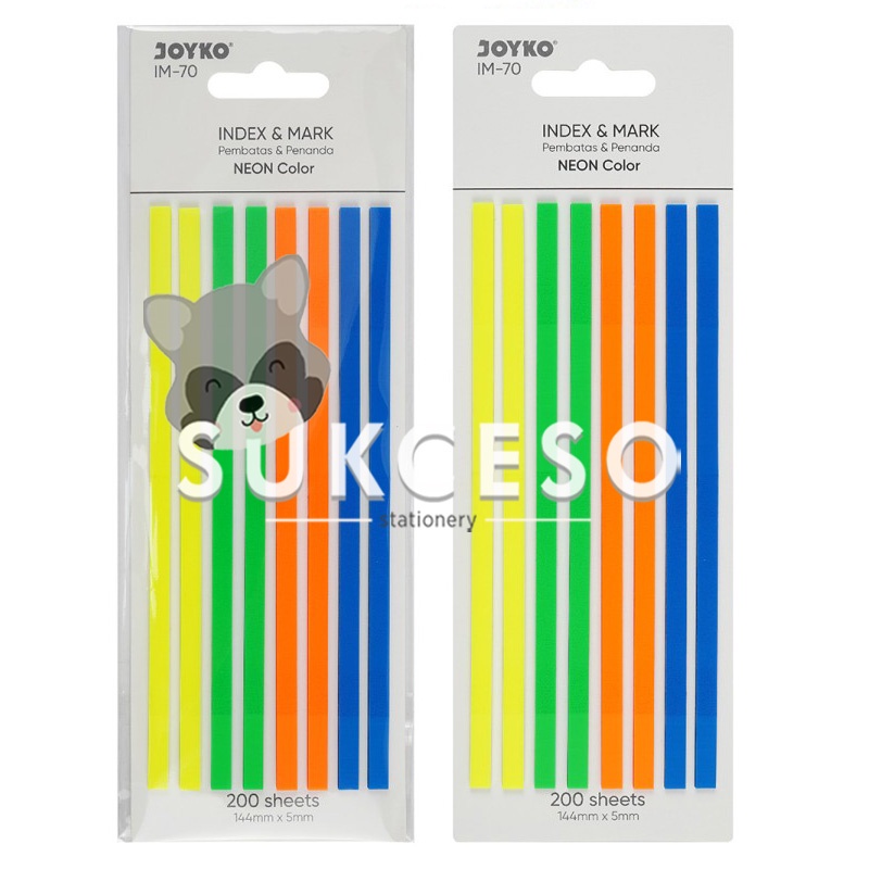 

Joyko Index & Memo IM-70 Neon Color / Pembatas Penanda Bahan Plastik