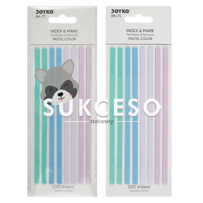 

Joyko Index & Memo IM-71 Pastel Color / Pembatas Penanda Bahan Plastik