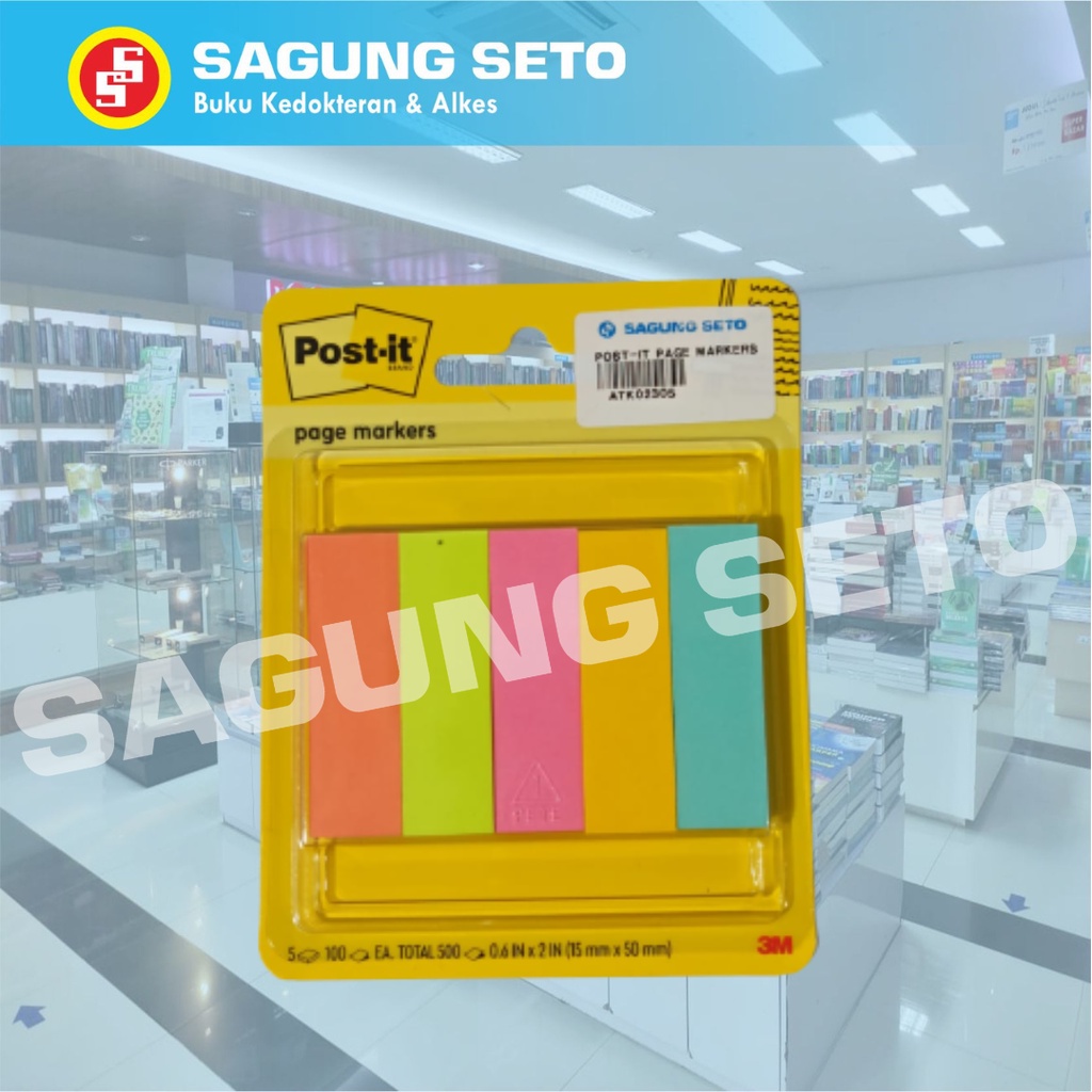 

POST-IT PAGE MARKERS 670-5ASST 15MMX50MM 100 SHEETS / POST IT MARKER