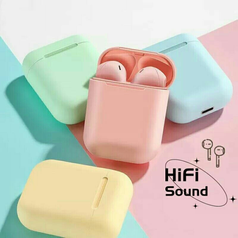 Earphone i12 TWS Wireless Colorfull / Headset Bluetooth Earphone i12