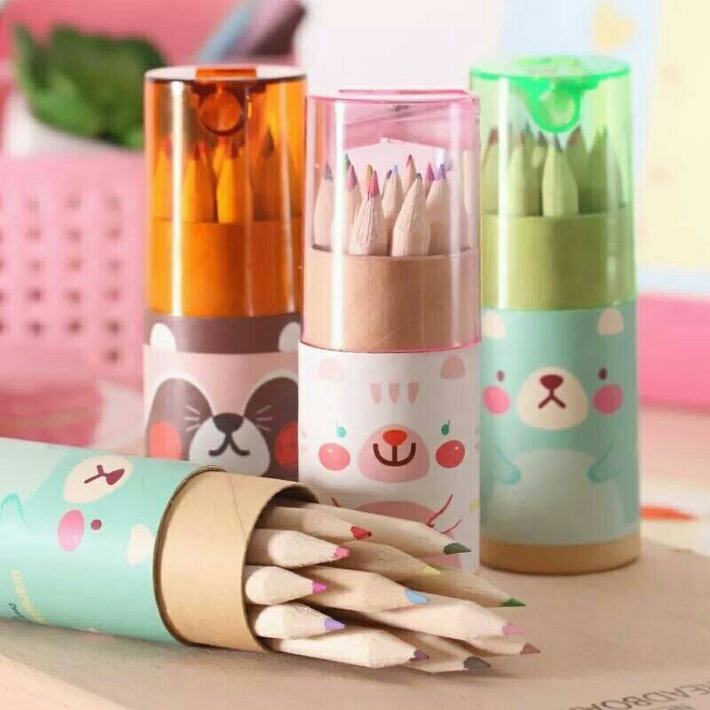 

[COD] Pensil Warna 12in1 + Serutan Pensil Color Warna Warni