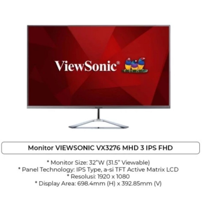 Monitor VIEWSONIC VX3276 MHD 3 IPS FHD Monitor 32 inch IPS