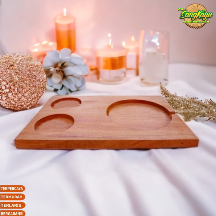 Tatakan ceret panas Tatakan teko gelas cangkir nampan kayu alas ceret 8