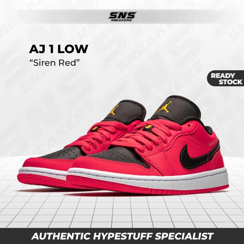 Nike Air Jordan 1 Low Siren Red (W) 100% Original Authentic