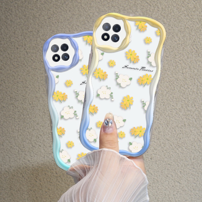 JSFANNI Redmi Casing Hp Redmi 9C 9C NFC 9 Active 10A Redmi C31 Bening Softcase Bunga kecil yang lucu
