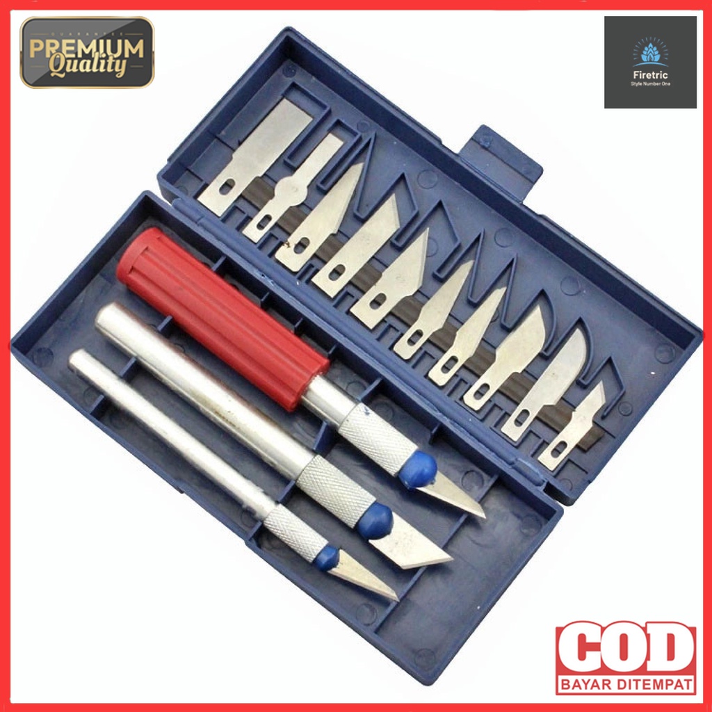 

Ag Set Pisau Ukir Seni 13 in 1 Crafting Knife 3 Handle