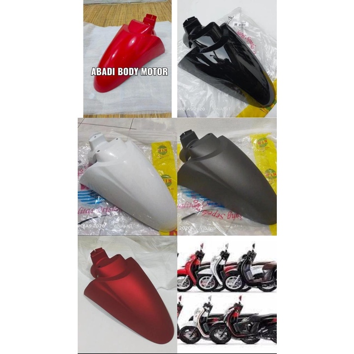 Spakbor Slebor Depan Honda Scoopy Fi Esp NEW K93 2017 2018 2019 2020 ring 12 Hitam Putih Merah doff 