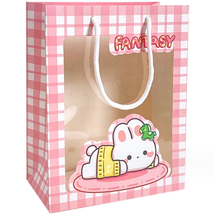 

J2 - Paper bag transparant with gift card - Gift bag karakter lucu