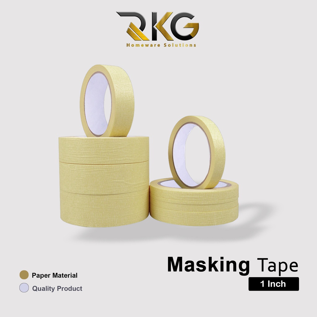 

Masking Tape 1 inch l Lakban Kertas l Kertas Lem l Solasi l Isolatip T