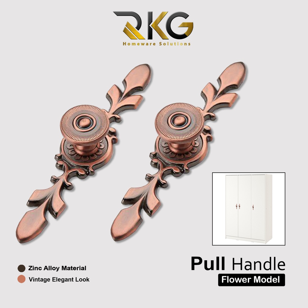 Handle Gagang Tarikan Pintu Laci Lemari Eropa Antik Klasik