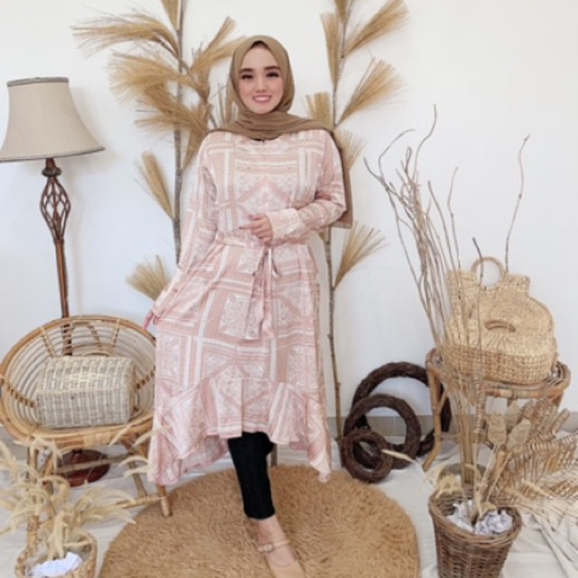 NADHIRA TUNIK ATASAN WANITA BAJU TUNIK WANITA MUSLIMAH