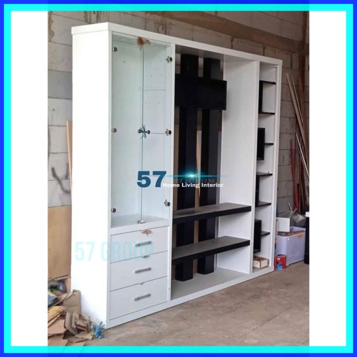 Partisi Penyekat Ruangan Bahan Plywood HPL Fre Desain Minimalis