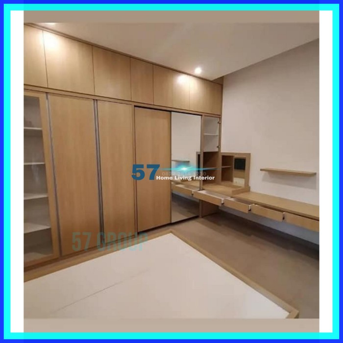 Set Kamar Tidur Full Set Minimalis Bahan Plywood HPL Free Desain Ukur