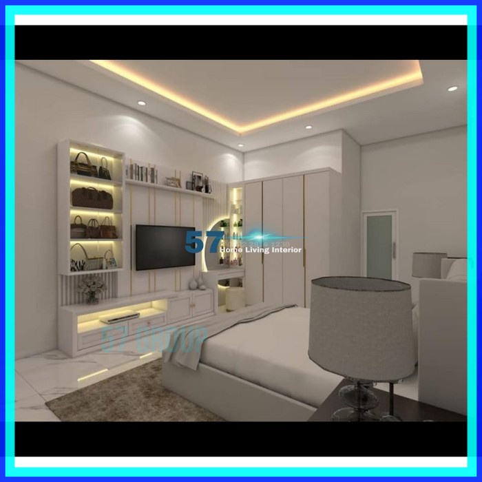 Set Ruang Tidur / Rangka Tempat Tidur / Backdrop / Lemari Pakaian HPL