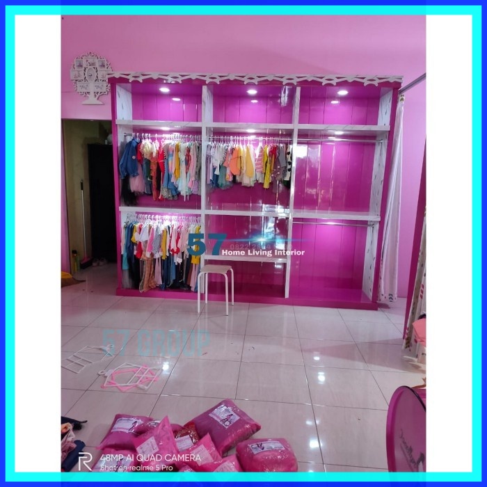 Rak Etalase Toko Minimalis Bahan Plywood HPL Free Desain  Ter Murah Dan Elegan