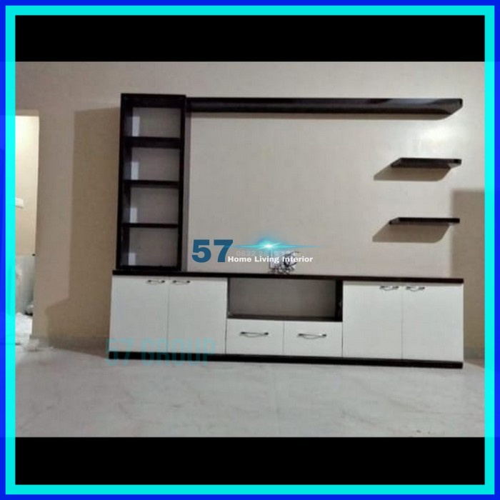 Bufet Tv - Backdrop Minimalis Bahan Multiplek HPL Free Desain  Elegan