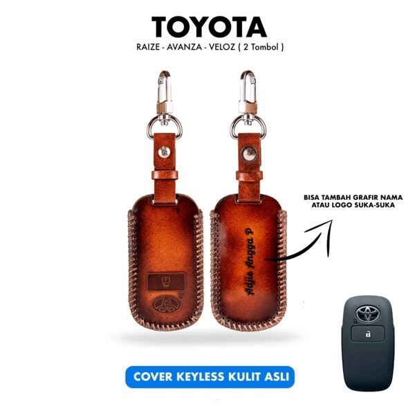Cover Keyless Kulit Asli Untuk Mobil Toyota Raize Avanza Veloz
