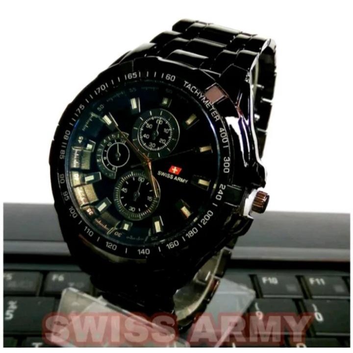 Terbaru Jam Tangan Quartz Stainless Steel Swiss Army Pria