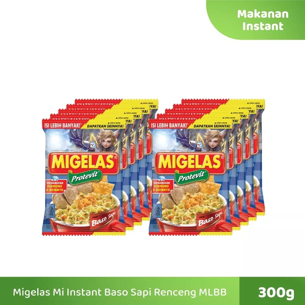 

Migelas Mi Instant 1 Renceng 10 Bks Mie Gelas MLBB