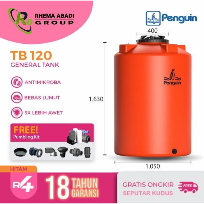 RIZKI ABADI - Tangki Air Penguin 1200 L, Tandon Air Penguin TB 120 Toren Air