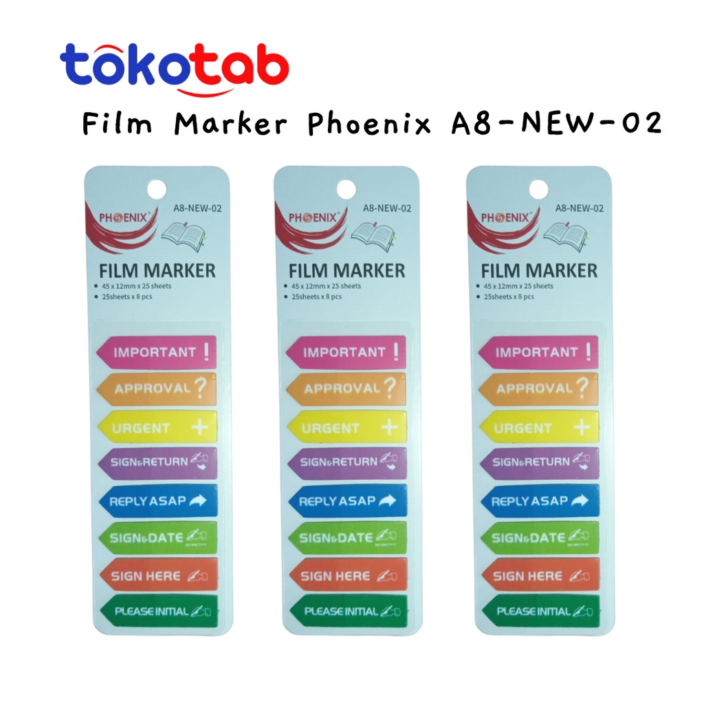 

Tokotab - Film Marker Phoenix Penanda Buku Transparan Sticky Note A8-NEW-02