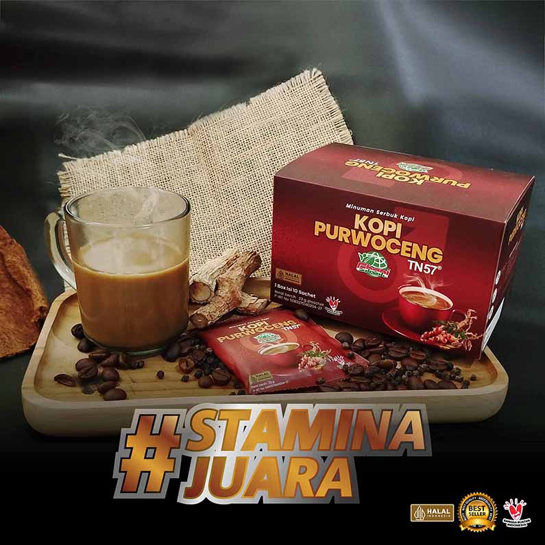 Kopi Stamina Kuat Pria Tahan Lama Herbal - Coffee Purwoceng TN57 Original Obat Ejakulasi Dini Pria P