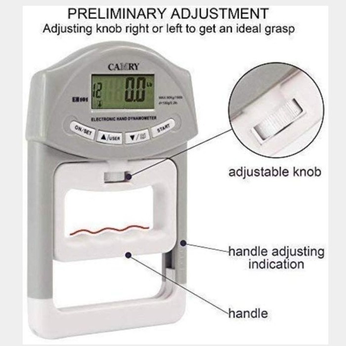 CAMRY EH 101 Digital Hand Dynamometer Hand Grip Dynamometer - Biru