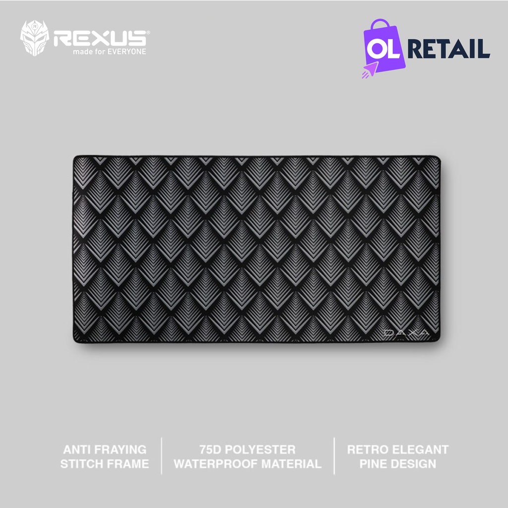 Mousepad Gaming Daxa Retro Rexus Waterproof Pine - Silver Printing