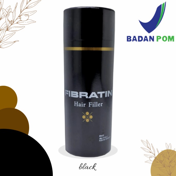 New FIBRATIN fiber filler penebal rambut warna hitam