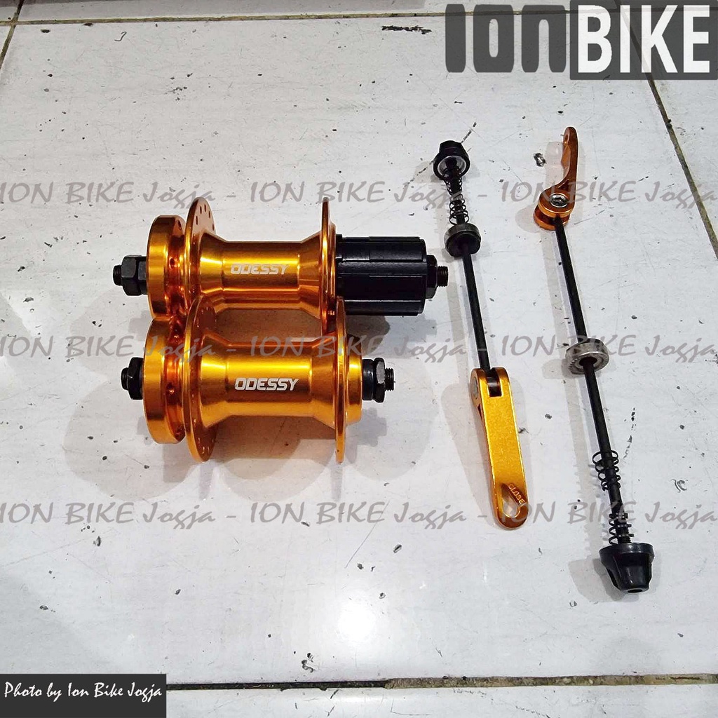 Hub Freehub Odessy 282 36 Hole Discbrake GOLD 36H H Disc Brake Bearing Cakram Free Sepeda MTB Lipat 
