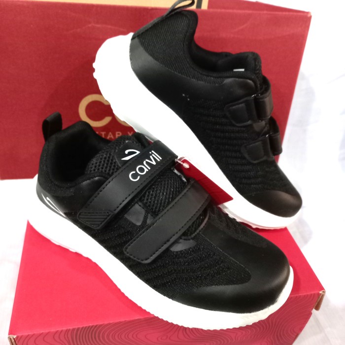 New sepatu sekolah anak SD Carvil original razor c hitam putih