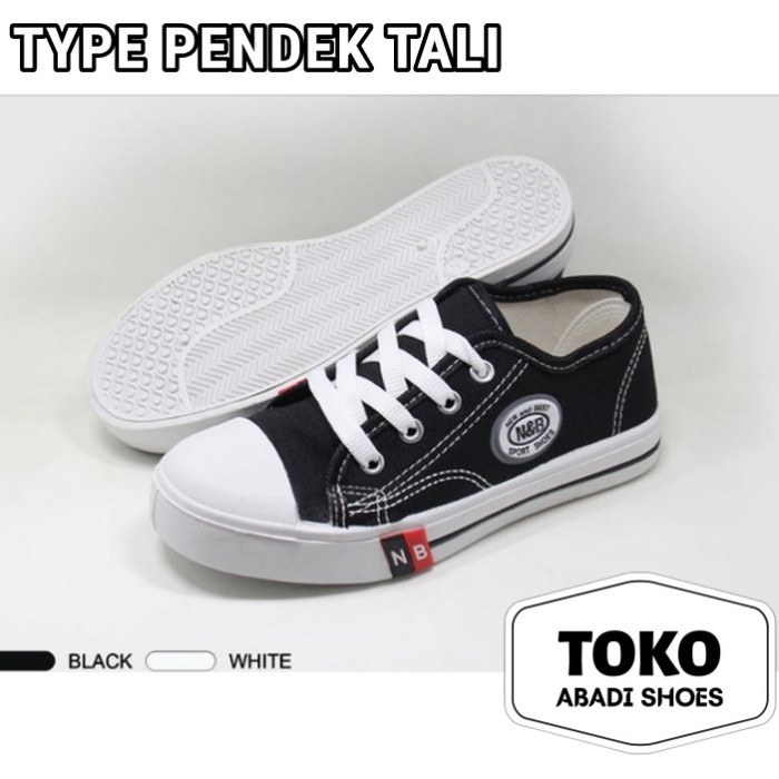 SEPATU SEKOLAH ANAK MURAH NB / SEPATU NB  / SEPATU NEW BASKET - TINGGI TALI, 40