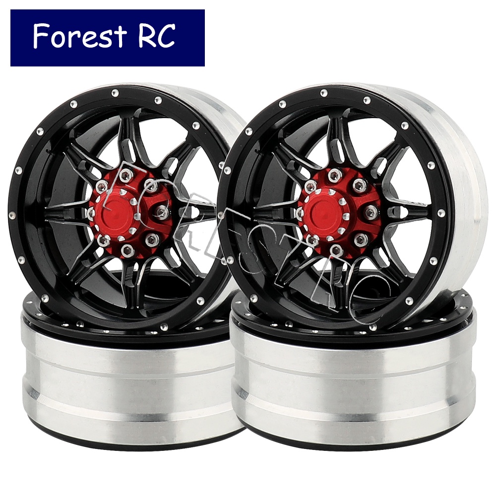 1.9 inch Metal Beadlock Wheel Rims Hubs for Axial SCX10 I II PRO HSP Tamiya CC01 1/10 RC Rock Climbi