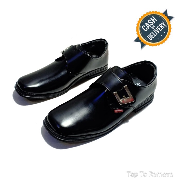 SEPATU PANTOFEL ANAK LAKI LAKI SEPATU FANTOFEL ANAK ANAK 33 - 37 - HITAM TALI, 33
