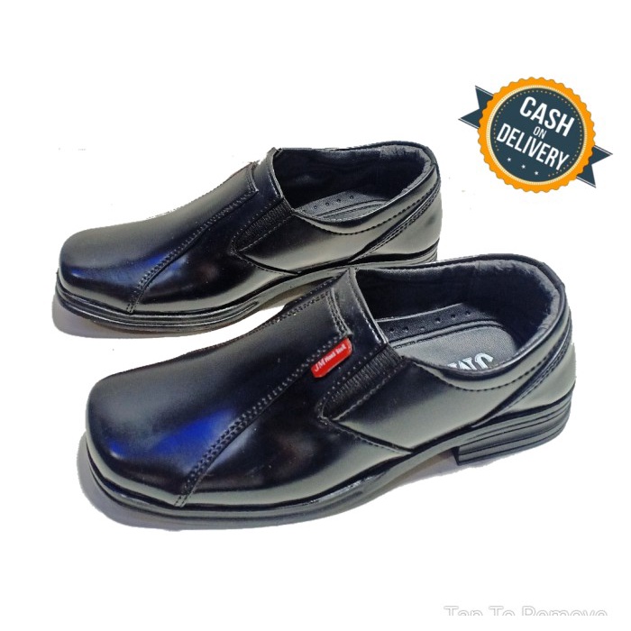 laris -SEPATU PANTOFEL ANAK LAKI LAKI - HITAM TALI, 33