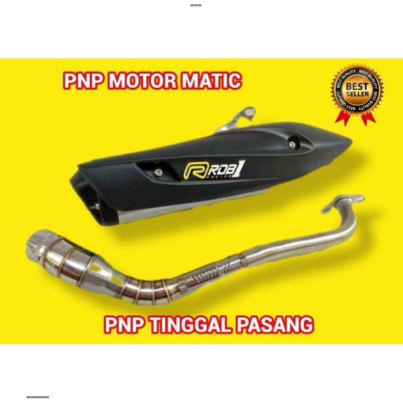Knalpot Standar Racing Copy ROB 1 Vario 125 150 Beat Scoopy Genio PCX Lokal Mio Sporty Nmax old new 