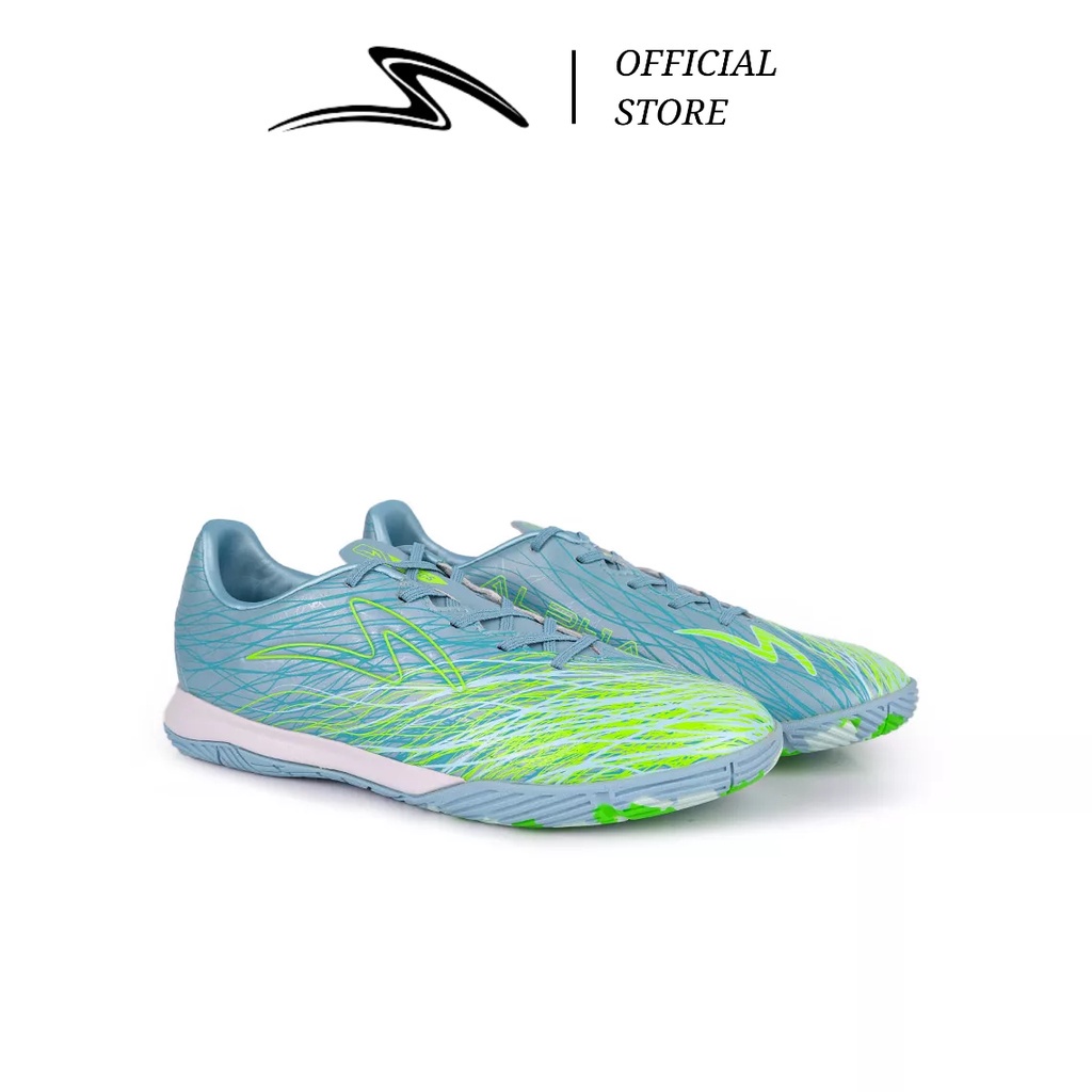 Specs Sepatu Futsal Accelerator Alpha Nerve Pro In Aqua Gray Green Gecko Blue Glass SPE402252 - FX