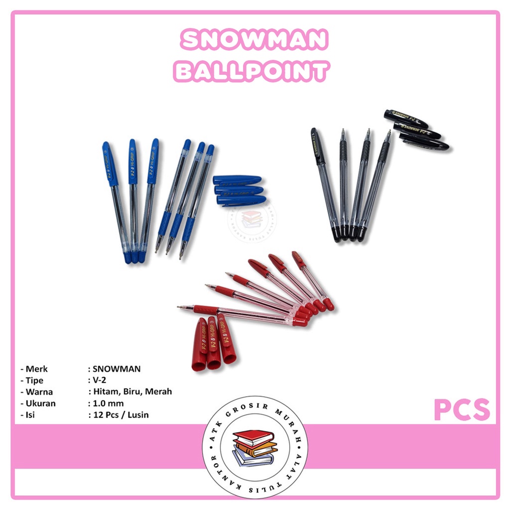 

SNOWMAN - Ballpoint Pen V2 1.0 mm - Pcs