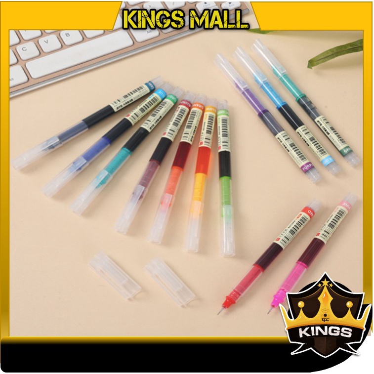 

KINGS - S5944 Pena Cair Warna Warni 12 in 1 / Alat Tulis Kantor Sekolah / Pena Gel 0.5 mm / Pulpen Gel Tinta Cair Lurus Untuk Sekolah