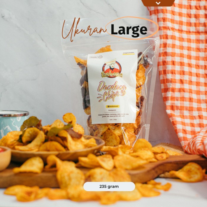 

IKOBANA Dendeng Chips LARGE Keripik Balado Padang Dendeng Kering