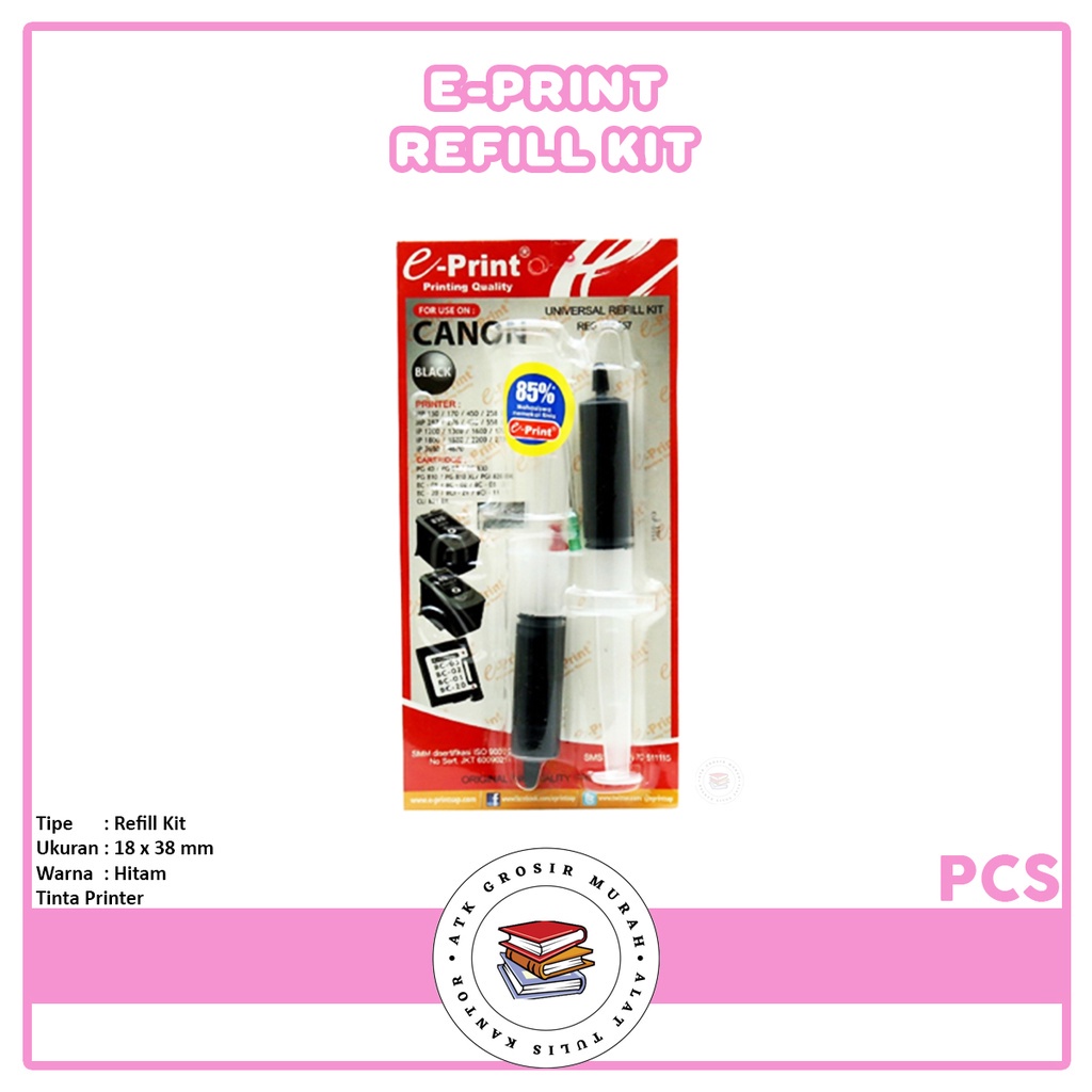 

E-PRINT - Tinta / Refill Kit Blister Black - Pcs