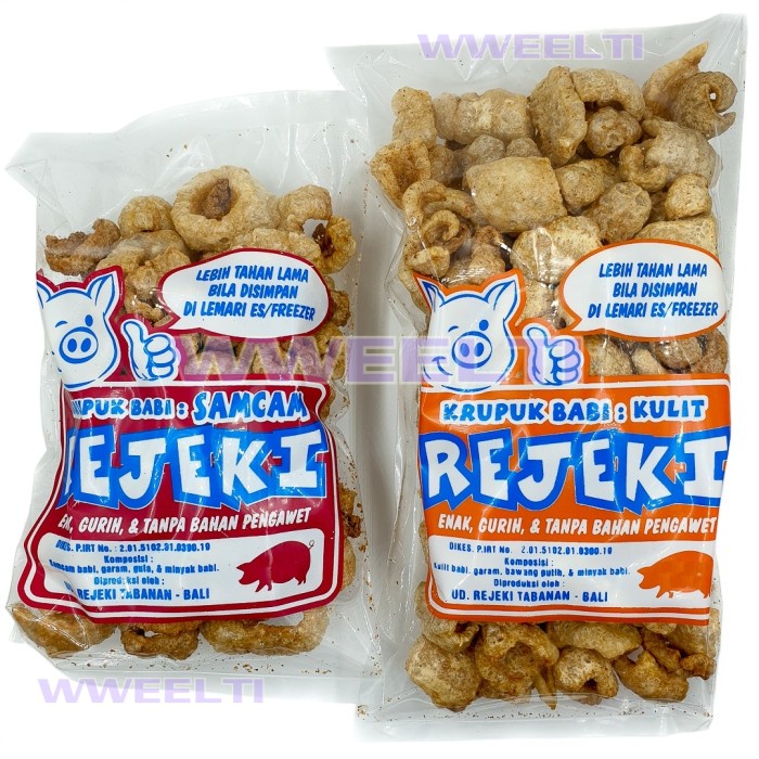 

Rejeki & Lariss Kerupuk Kulit/Samcan Rambak BABI 150gr - Lariss-Kulit