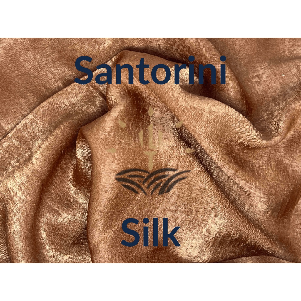 Kain Santorini Silk Luxury Premium Santorini Satin Silky Tidak Menerawang (Per 0.5m)