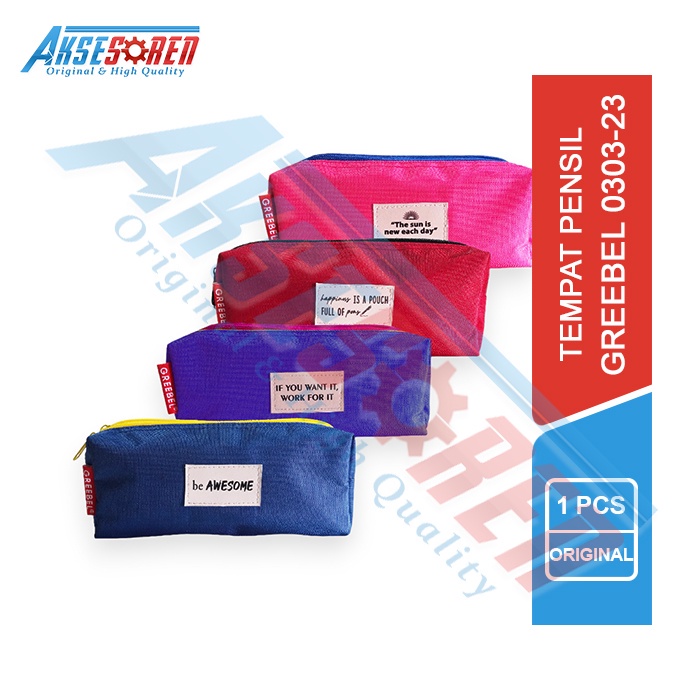 

Aksesoren Tempat Pensil Polos [Greebel 0303-23] / Kotak Pensil Anak / Tepak Pinsil Kain Resleting / Wadah Aksesoris / Case Pencils Cute
