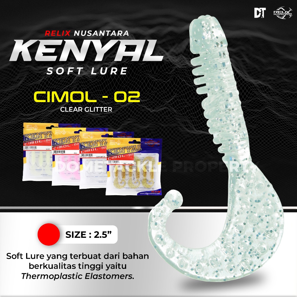 RELIX NUSANTARA KENYAL CIMOL SOFTLURE Size 1.5 2.5 | UMPAN PANCING SOFT LURE SET