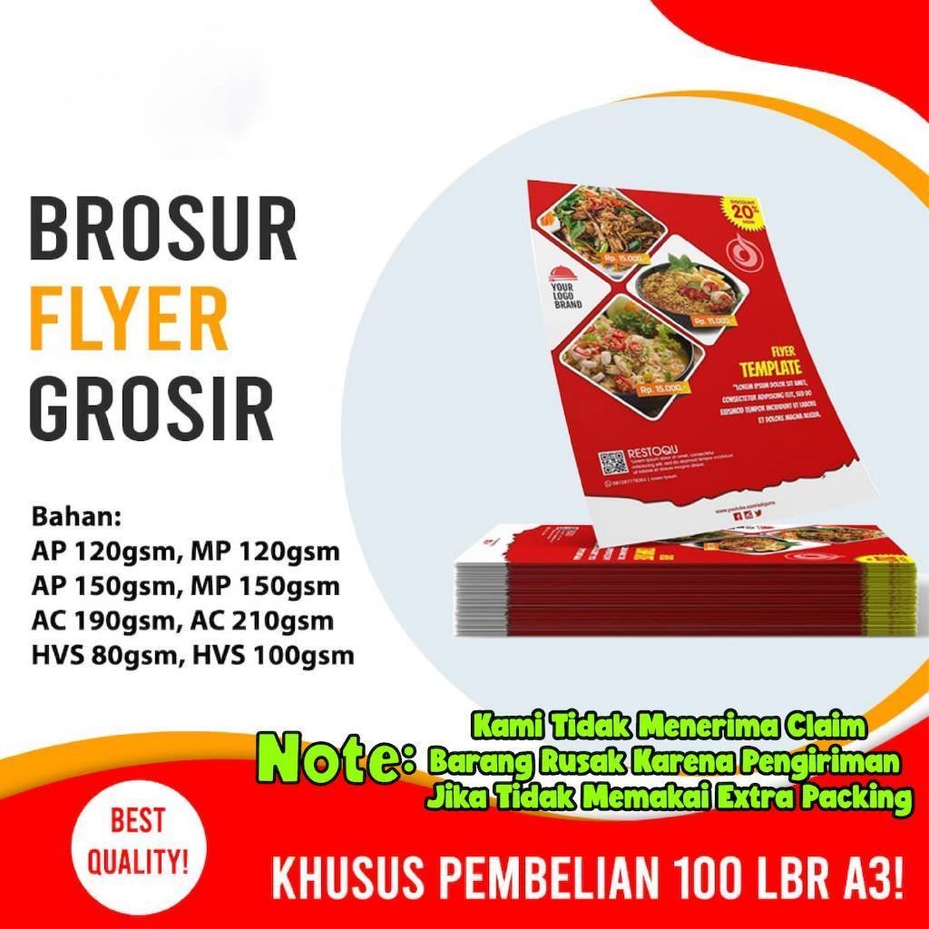 

Cetak Brosur Custom Grosir 1 Sisi | Print Flyer 2 Sisi