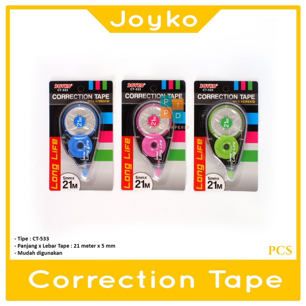 

JOYKO - Correction Tape CT-533 Tip-Ex Roll Long Life - Pcs