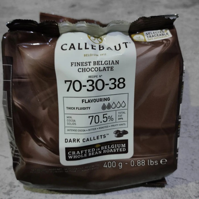 

Promo Termurah [ Best Seller ] CALLEBAUT 70-30-38 DARK CHOCOLATE 70 % - 400 GR