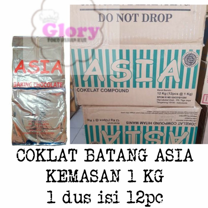 

Termurah [ Best Seller ] coklat blok compound asia 1kg / coklat asia / coklat batang asia