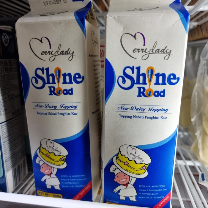 

Promo Terbaru shine road whip whipping cream non dairy topping merry lady 1lt